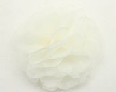 Ivory 7.5cm Chiffon Flower Motif for Corsage Brooch Headband Wedding Bridal Hair Accessories Hat Hair Clips Handmade Annielov Flower 15