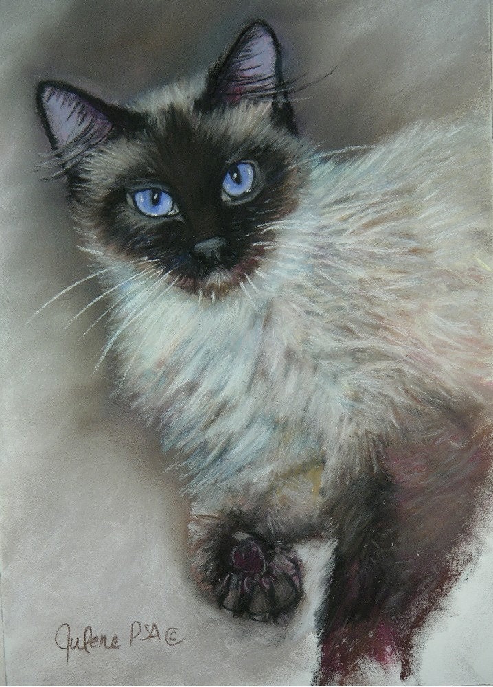 Princess-art print of a Siamese Cat