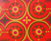 Vintage Gift Wrapping Paper - Hallmark Valentine's Day - Geometric Hearts and Flowers - 1 Unused Full Sheet