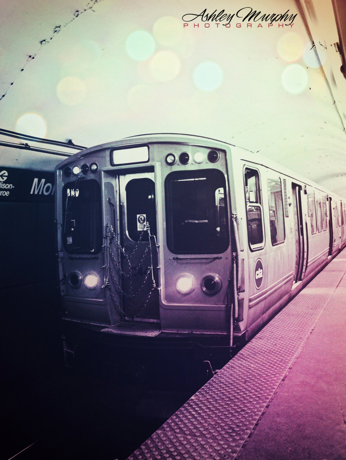 Subway, Chicago Subway, Colorful Photo, Abstract Photography, Bokeh, Fine Art Photography, Transportation,  Downtown Chicago, Underground,