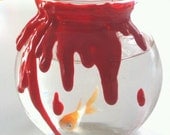 Bloody Fish Bowl  Beta tank Horror Fan gift