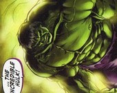 Black Hardcover Mini Notebook -  The Incredible Hulk - Comic Book Art - Marvel - Bruce Banner - Avengers -  Notepad - for Pocket or Purse