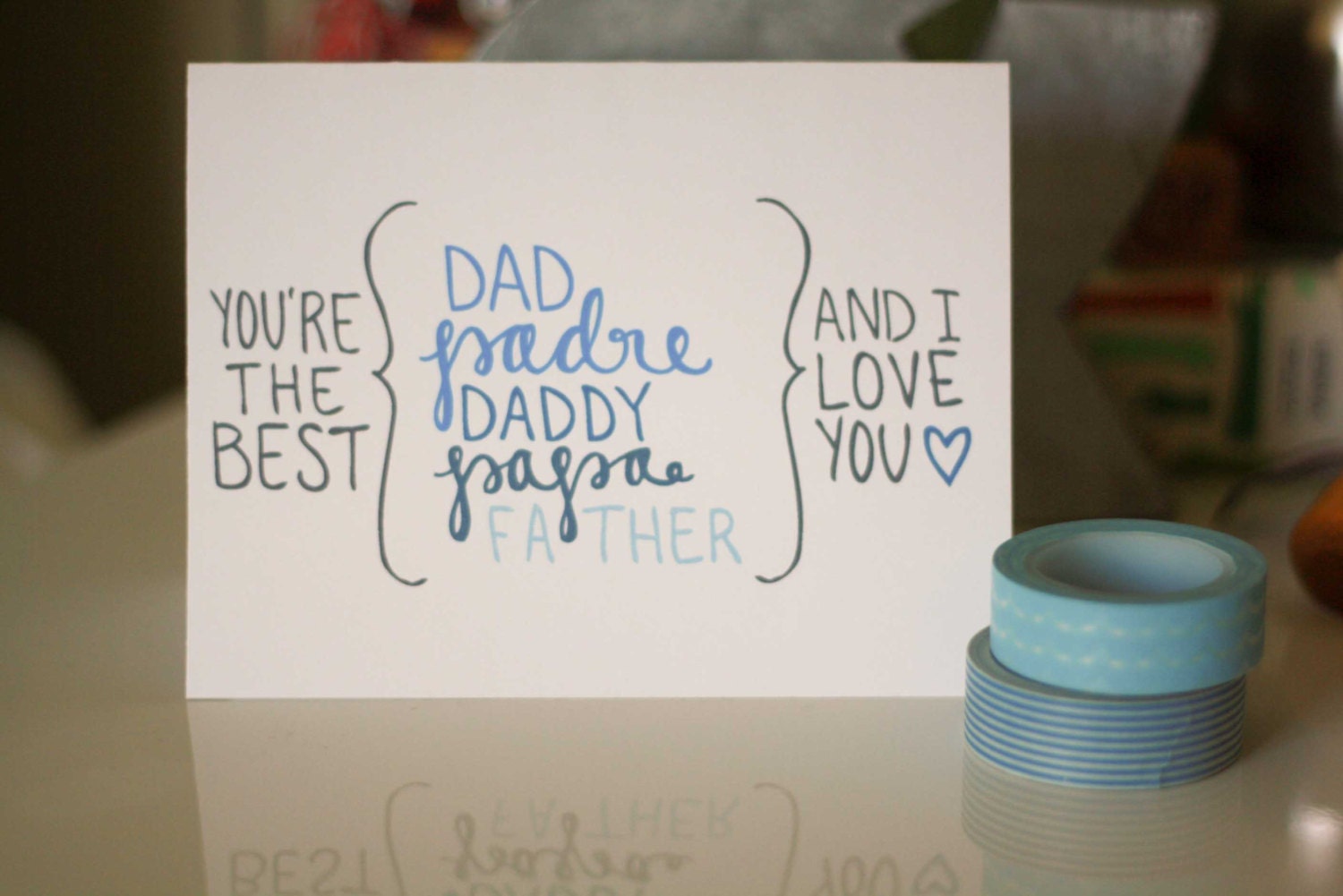You're the Best Dad hand lettered card