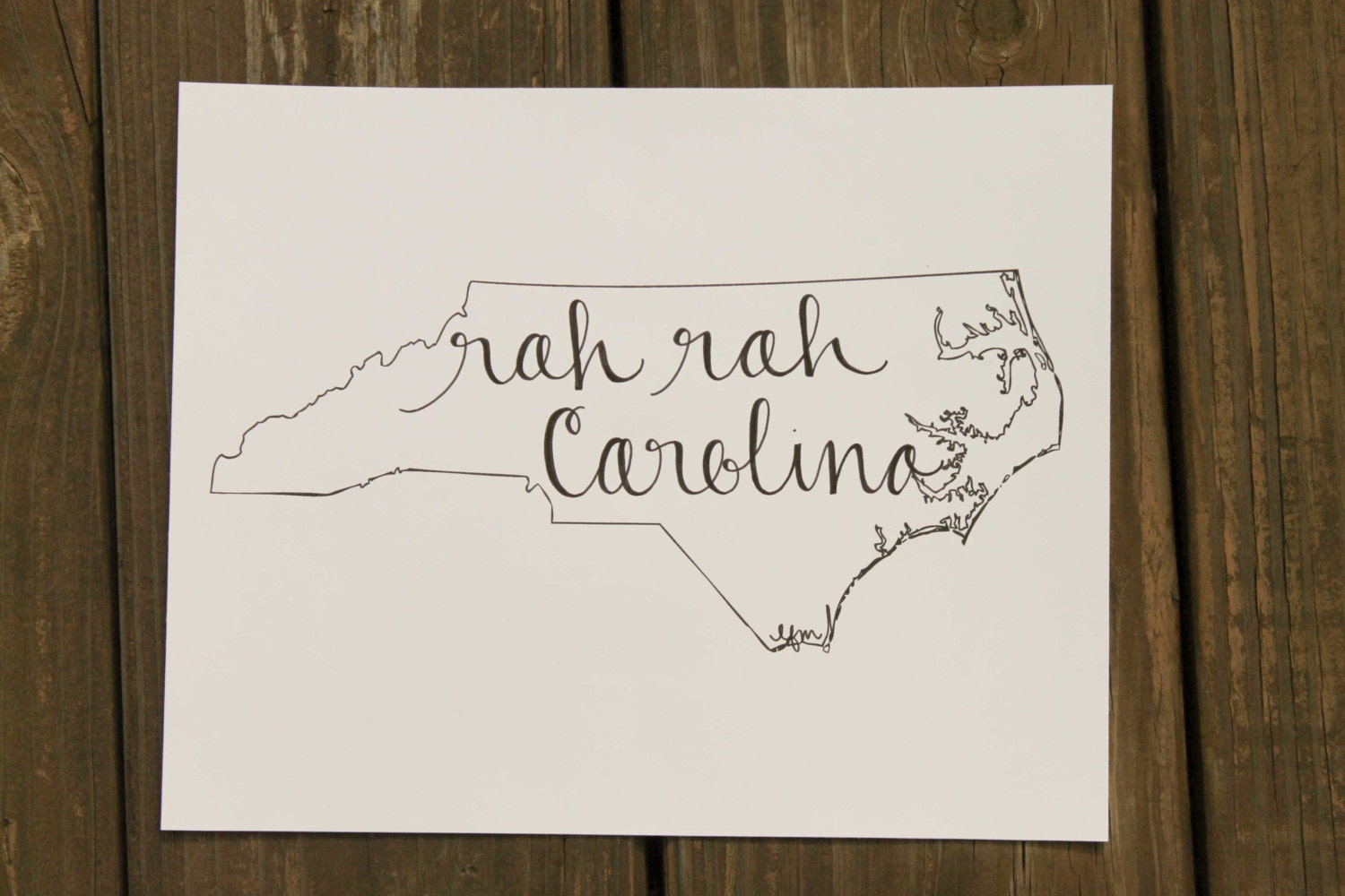 North Carolina: Rah Rah Carolina Print