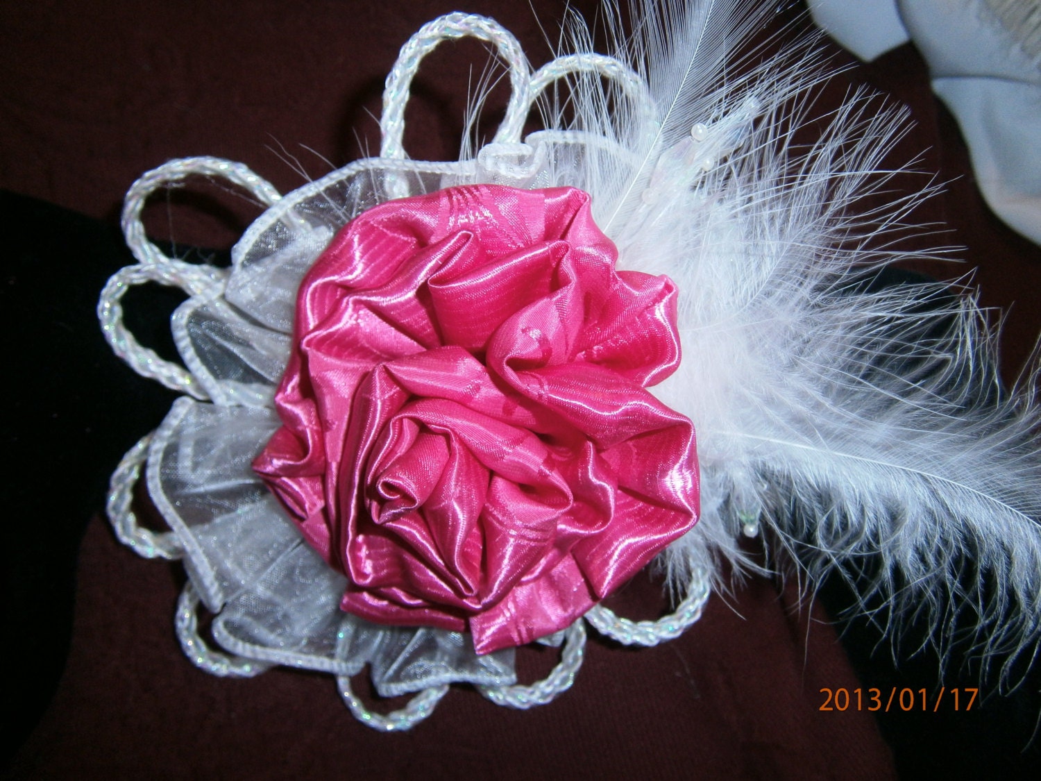 Hot Pink Wrist Corsage