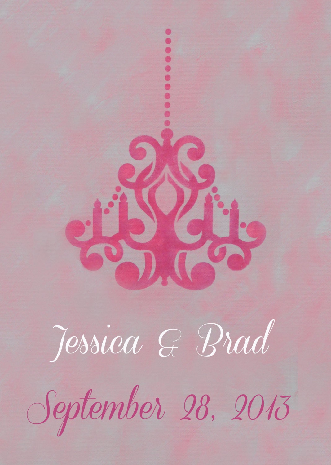 Personalized Wedding Canvas Custom Wedding Painting Sign Reception Decoration Bridal Sign Chandelier