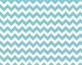 Small Aqua Chevron Fabric - Riley Blake Chevron - FAT QUARTER