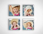 Photo Canvas Art  - set of 4, 10x10 - custom photo canvas, personalized canvas print