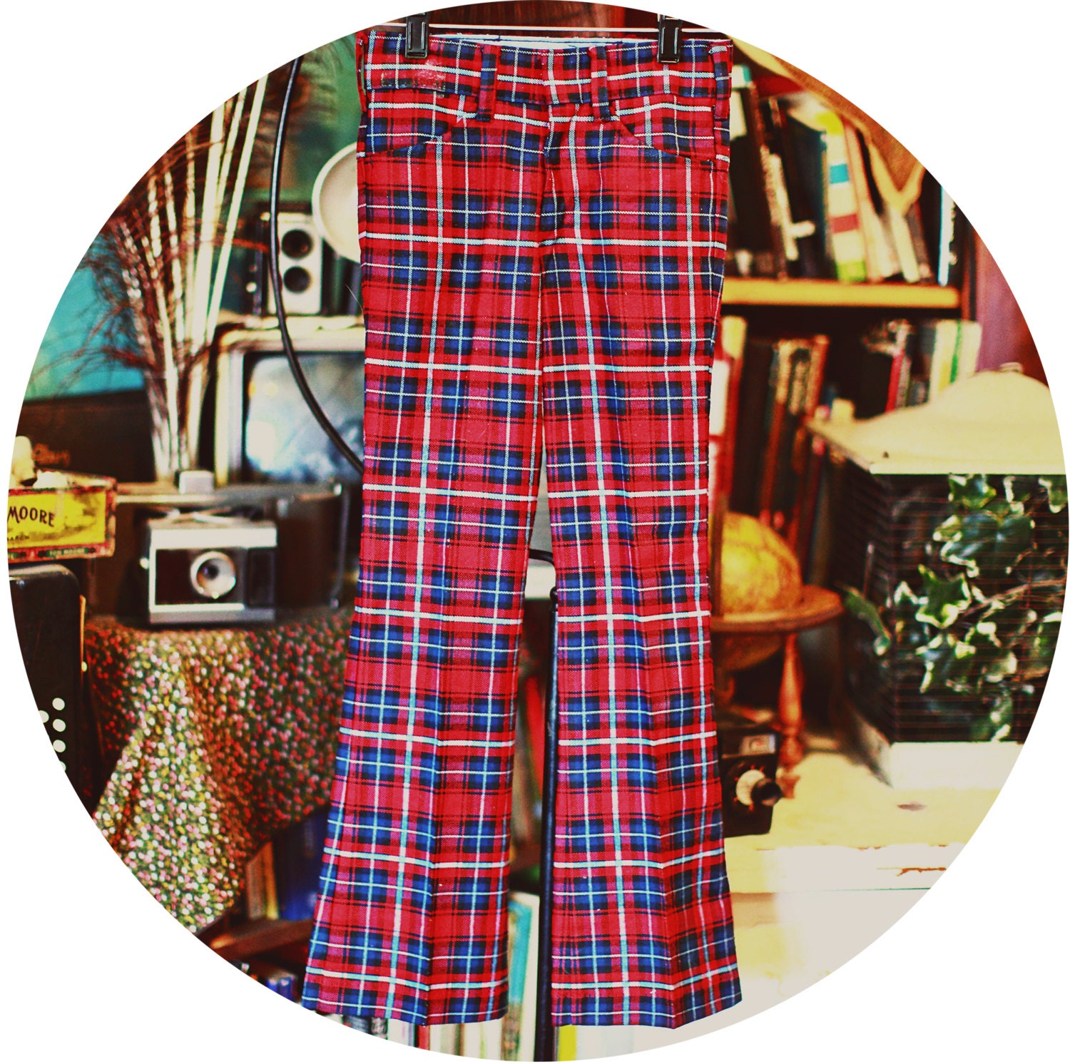 vintage kids plaid pants // vintage childrens clothes // retro boys pants