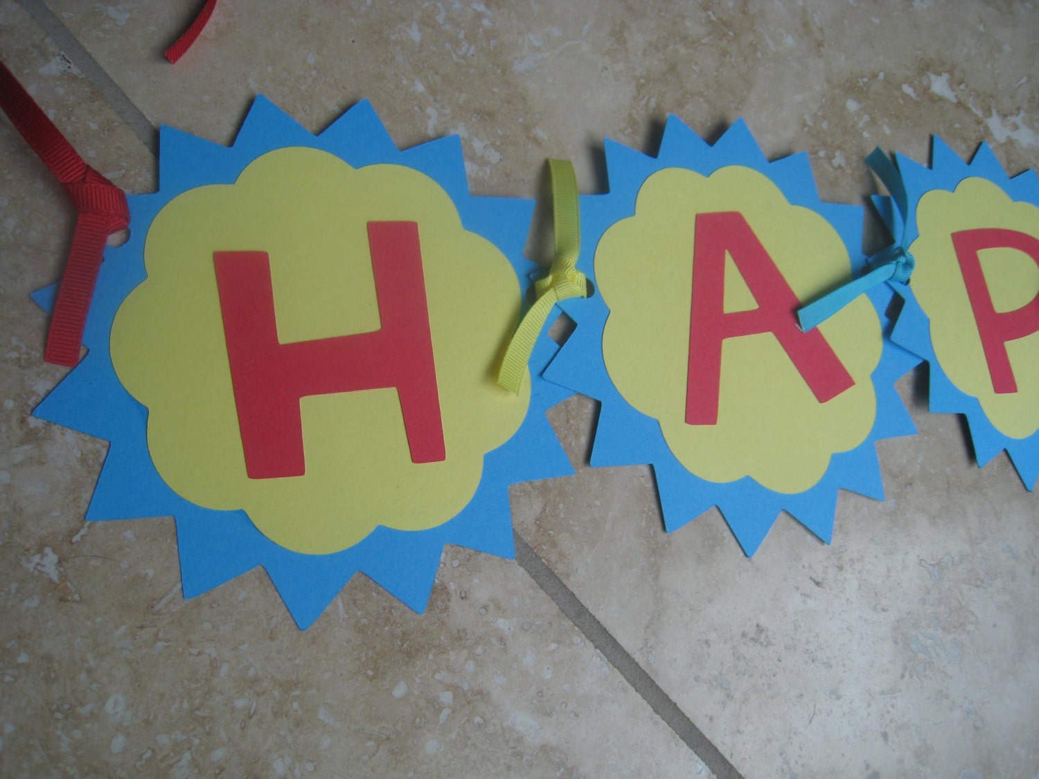 Yo Gabba Gabba inspired birthday banner.