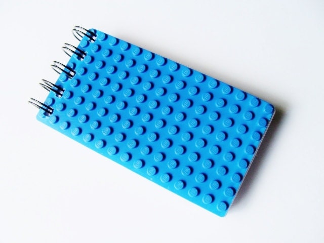 Notepad made with Blue Building Plate Cover, Pocket Notebook, Journal, Children, Toy, Mini Notebook, Paper Good, Geekery, Kitsch