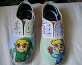 Zelda Windwaker/Four Swords Handpainted Shoes (Womans UK 6)