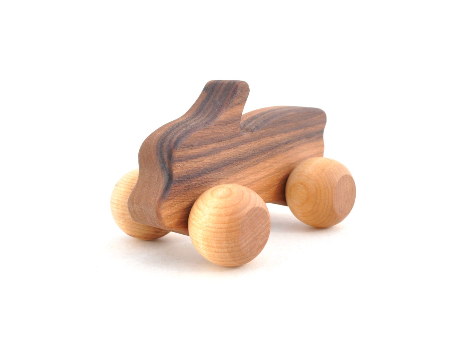 Wooden Toy Car Convertible - Wooden Toy for Babies, Toddlers, and Preschoolers - Montessori Inspired Toys - Gift for a Boy - Push Toy