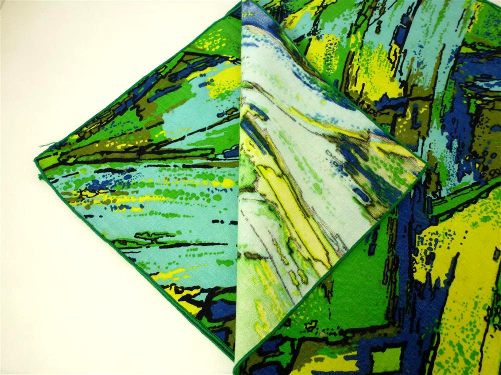 Vintage Set of Four Graffiti Napkins