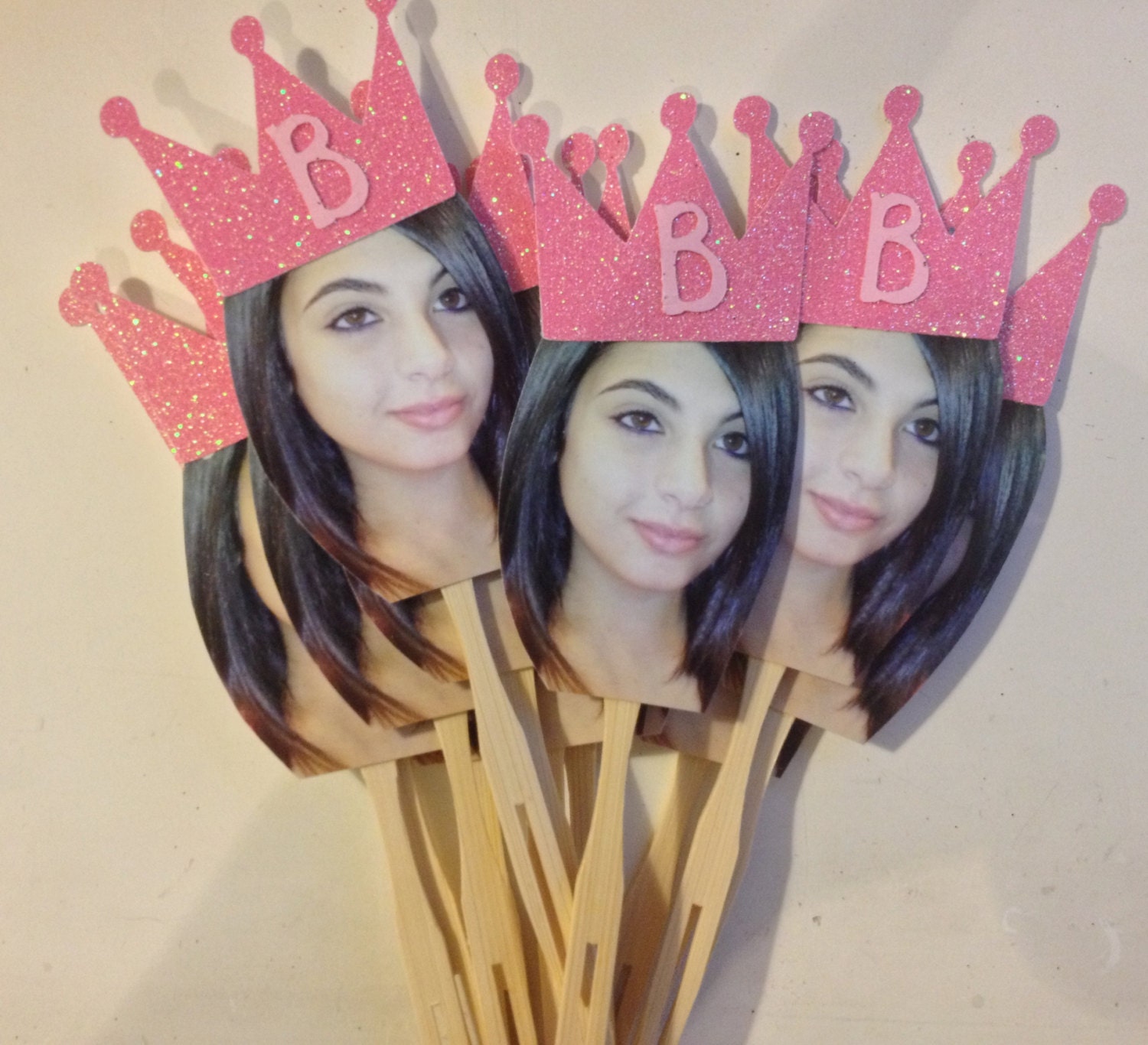 Photo cupcake toppers. Prince themed