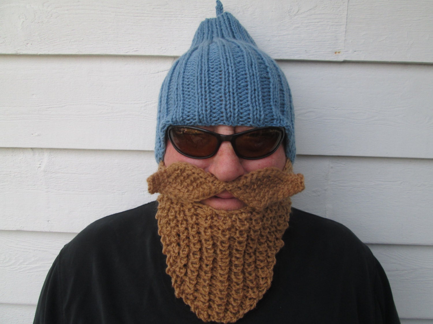 Beard hat Beard Beanie Wild Man Bearded Hat Knitted Beard Hat,viking hat Birthday gift mütze männer Adult Size  Unisex