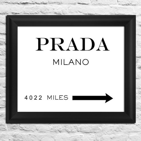 Prada Milano 4022 Miles Fashion Designer Art Print Poster 8x10 Quote Picture College Buy 2 Get 1 Free