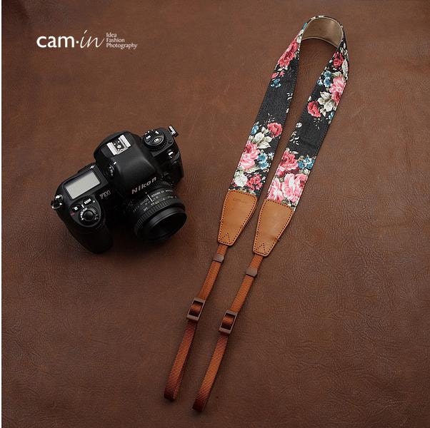 Cam-in - Handmade Leather Camera Strap in Brown- CAM7137