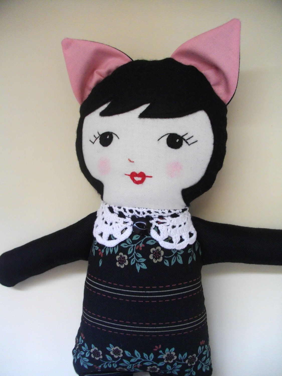CAT GIRL PLUSHIE - Handmade kawaii ragdoll cat plush toy softie