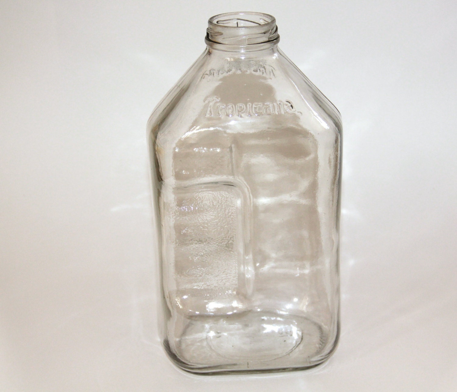 Vintage Glass Tropicana Half Gallon Orange Juice Bottle, Vintage