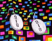 Original Police Code Earrings 918 Insane Crazy Geek Nerd Freak Goth Handmade CSI