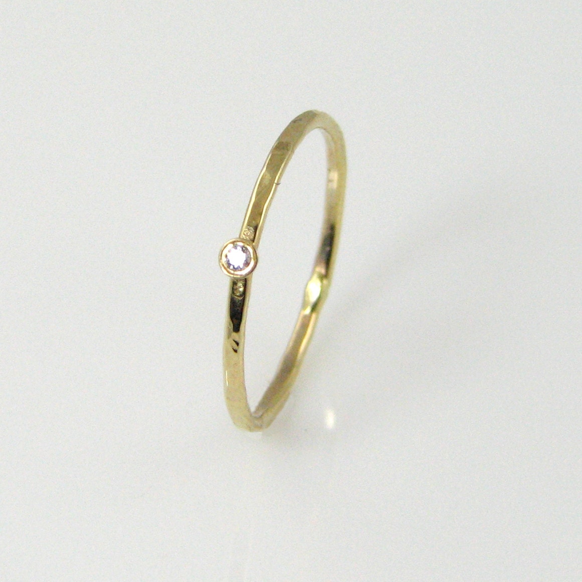Diamond gemstones, 14K Gold Ring, Gifts For Her, Handmade Engagement, Wedding Band, Gifts, white stone, wife, Birthstone,