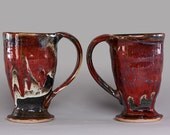 Copper Red Triple Glazed Mugs-set of 2
