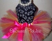 ORANGE SHERBET - Includes Full Tutu Skirt With Satin Bow - Sizes 0, 3, 6, 9, 12, 18, 24 Months, 2t, 3t, 4t, 5t