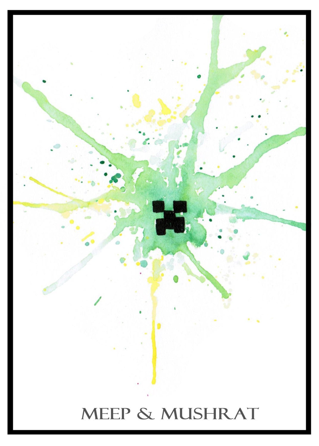 Minecraft Creeper 8x11 art print