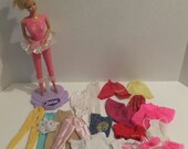 Vintage 1980s Barbie Clothes// 21 piece lot //Doll Clothes // Collectible