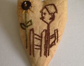 Country Style Embroidered Pin