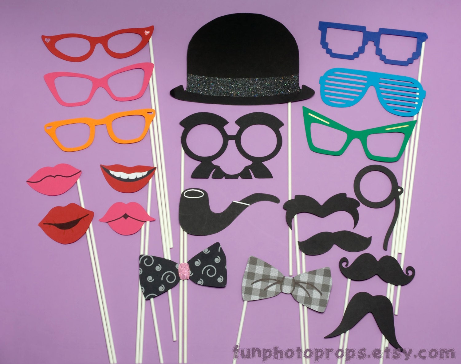 Photobooth Props - Photo Booth Props 20 Piece Set - Party Photo Props (C) Il_170x135
