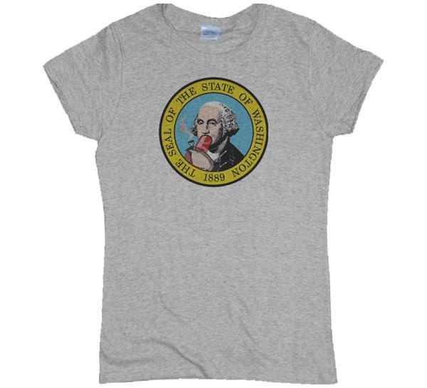 Washington State Seal Marijuana Womens Shirt