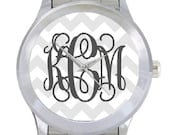 Monogram Watch Stainless Steel Personalized