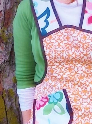 Full Apron, orange, kitchen pretty, women