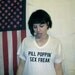 pill POPPIN sex FREAK - unisex tshirt, 70s style, fuzzy raised lettering
