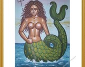 1."Alexander's Sister" / Limited Reproduction Fine Art Poster Print 13"x19" (330x483mm) / Naif / Folk Art / Acrylic Paint Original Art