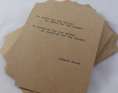 Quote Cards FOR WRITERS-- A Collection of Five Hand-Made Art Typography Letterpress Cards