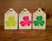Shamrock Hand Stamped Gift Tags
