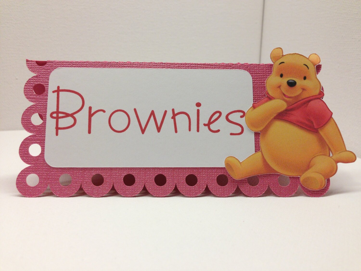 Winnie the Pooh Pink Birthday Food Labels by DragonFlyPapier