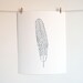 Feather Art Digital Illustration - 8x10 Spotted Feather - Archival Print