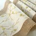 Burlap Table Runner . Embroidered rustic table runner. Handmade in the USA . Ready to ship