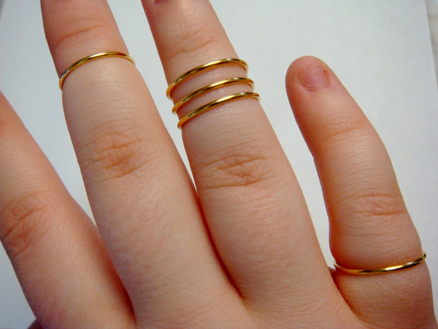 Gold Midi Rings   Midi Ring   Set of 3 Rings