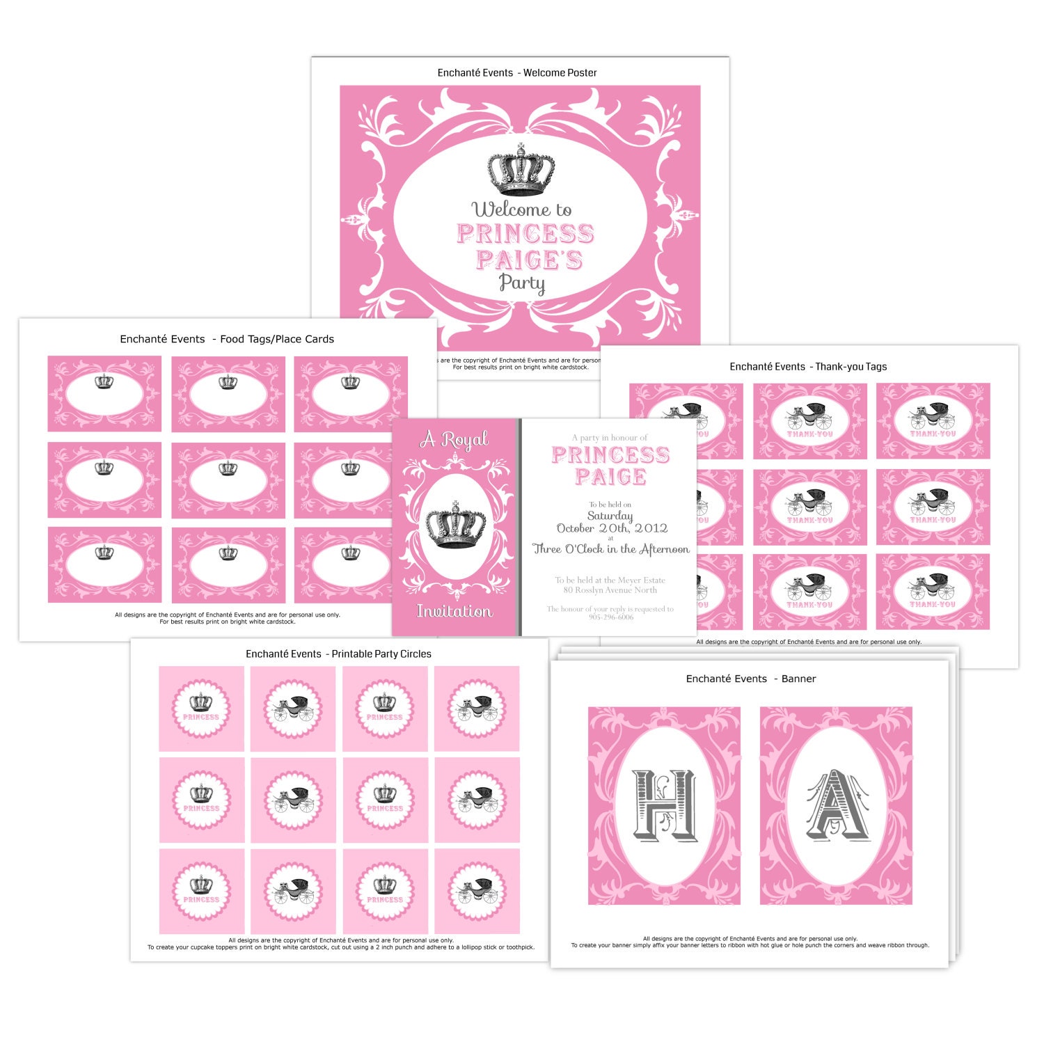 PRINTABLE Princess Party Collection - Basic Il_570xn