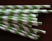 25 Green Paper Drinking Straws-Perfect for St. Patricks Day