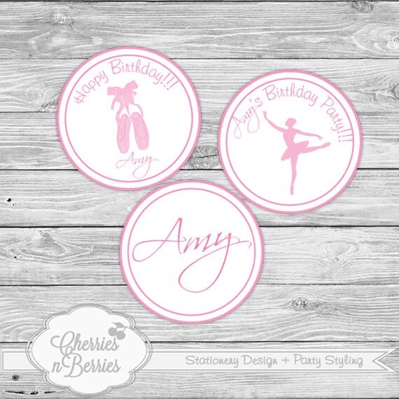 Ballerina Party - Printable Party Circles Il_570xn