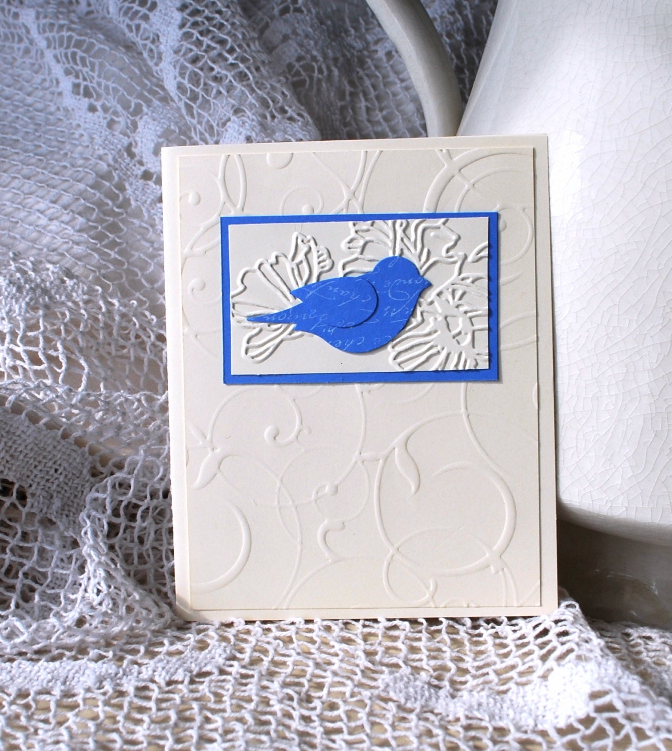 Handmade Card, Blue Bird, Mother's Day, Birthday, Graduation, Wedding, Anniversary - WallridgeFarm