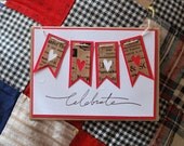 Handmade Card, Bunting, Banner, Celebrate, Birthday, Anniversary, Graduation