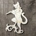 Wood cat anthro furry animal, magnet, brooch, decor home, for creative, for decoration, fantasy wood art
