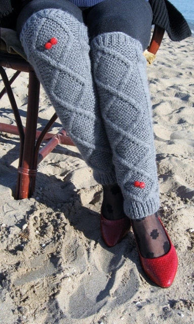 Hand Knit Leg Warmer  Womens Wool Leg Warmer Legwarmer  Fall Autumn Winter  Winter Fashion Accessories Mother''s day